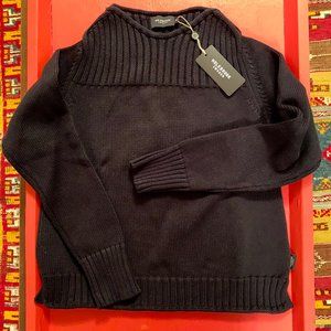 Holebrook Sweden Navy Cotton Sweater NWT